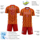 Custom Red Yellow-White Geometric Shape Sublimation Soccer Uniform Jersey Limited