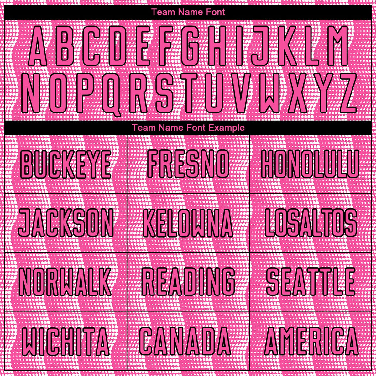 Custom Pink Black-White Geometric Shape Sublimation Soccer Uniform Jersey Limited