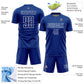 Custom Royal White Geometric Shape Sublimation Soccer Uniform Jersey Limited
