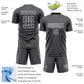 Custom Steel Gray White Geometric Shape Sublimation Soccer Uniform Jersey Limited