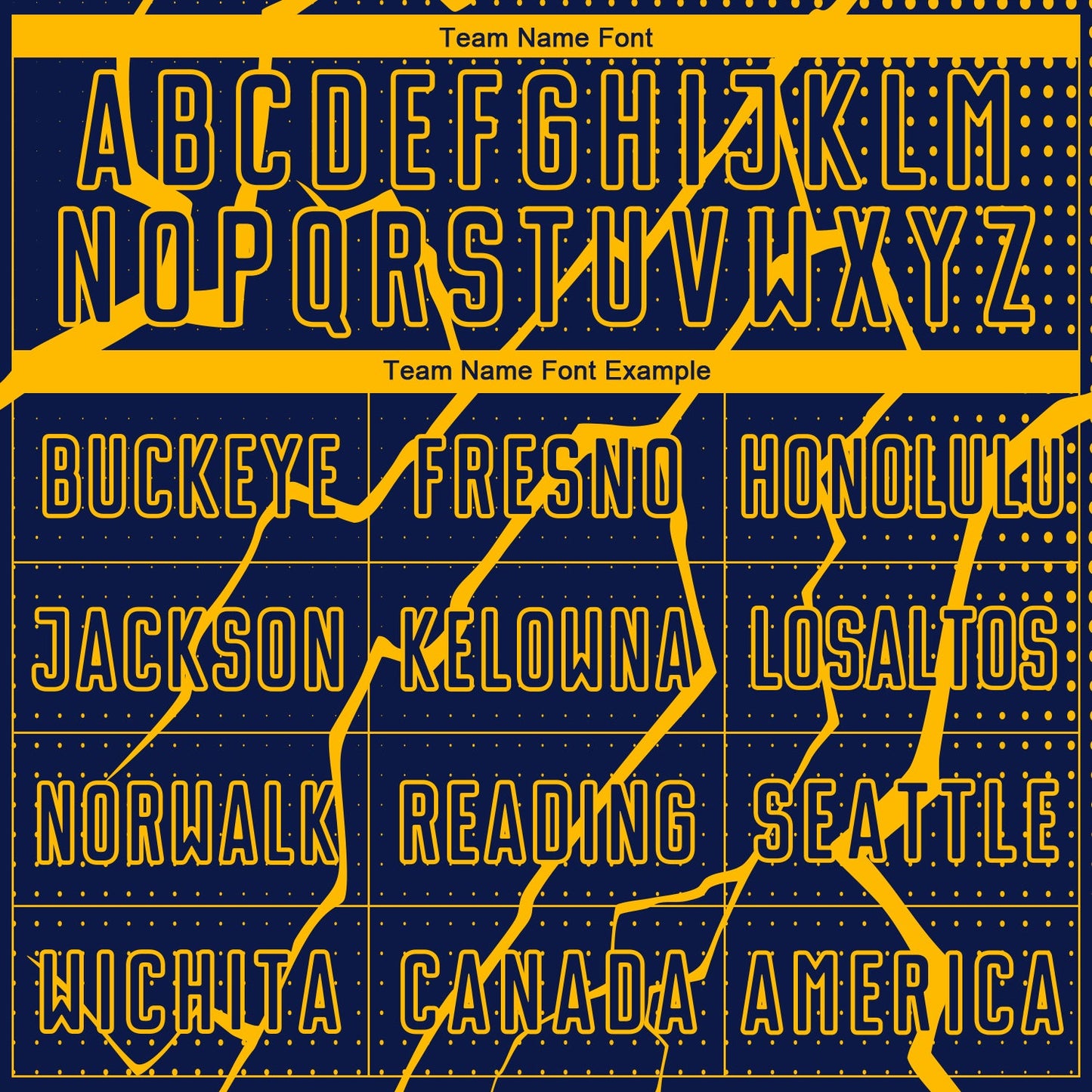 Custom Navy Yellow Lightning Sublimation Soccer Uniform Jersey Limited