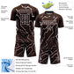 Custom Brown White Lightning Sublimation Soccer Uniform Jersey Limited