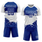 Custom Royal White Splash Sublimation Soccer Uniform Jersey Limited