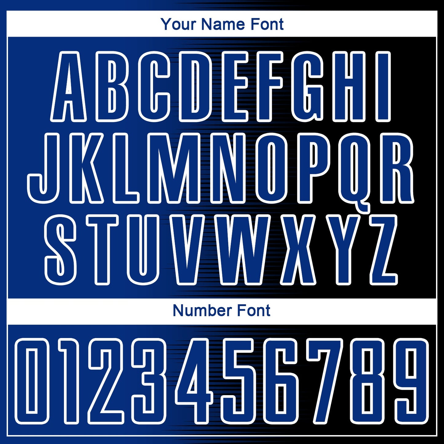 Custom Black Royal-White Gradient Line Sublimation Soccer Uniform Jersey Limited