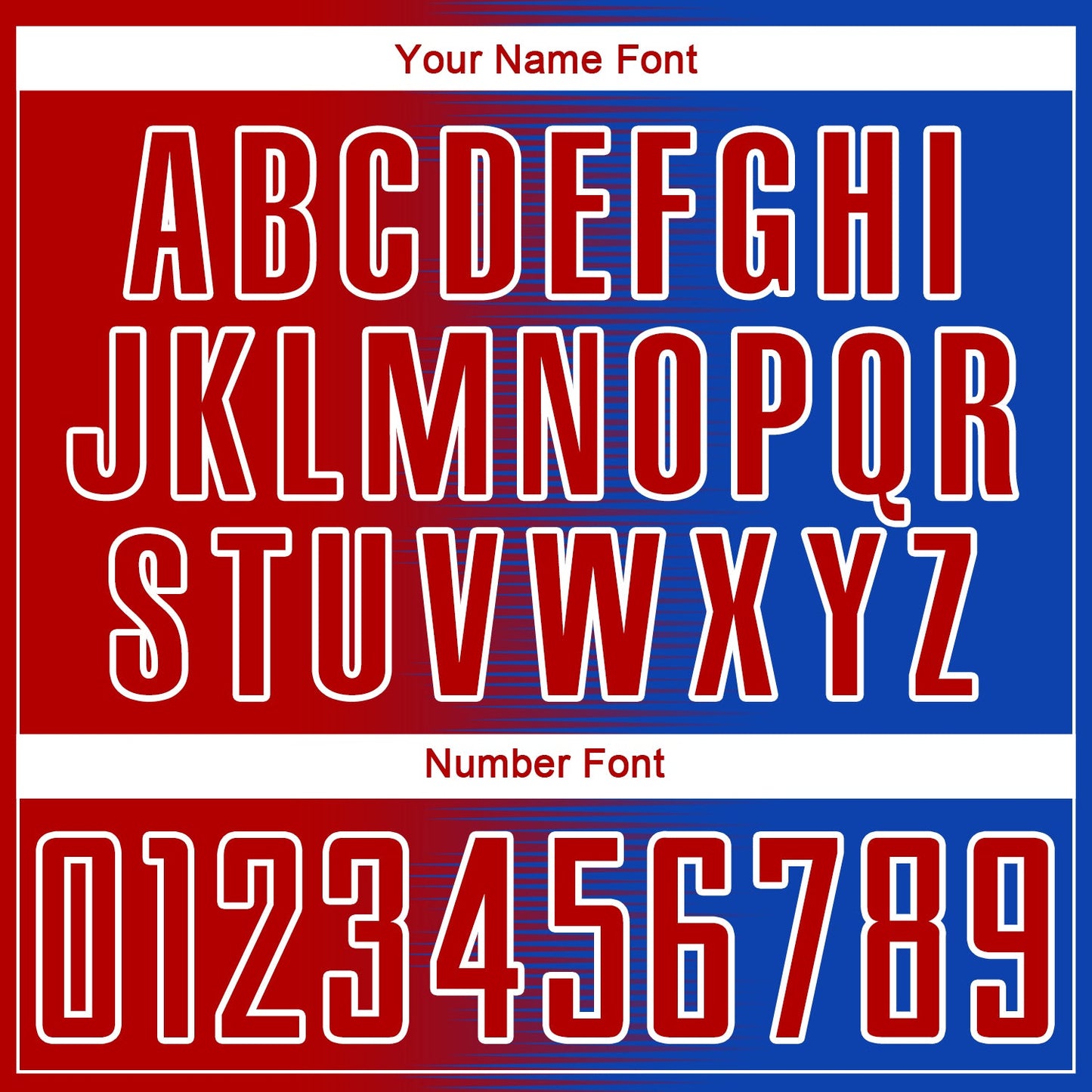 Custom Thunder Blue Red-White Gradient Line Sublimation Soccer Uniform Jersey Limited