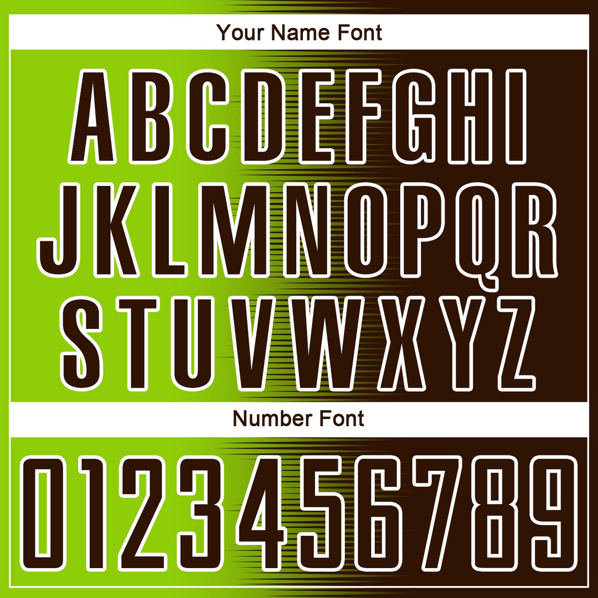 Custom Brown Neon Green-White Gradient Line Sublimation Soccer Uniform Jersey Limited