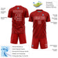 Custom Red White Line Sublimation Soccer Uniform Jersey Limited