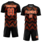 Custom Black Orange-White Line Sublimation Soccer Uniform Jersey Limited