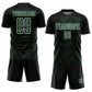 Custom Black Green-White Line Sublimation Soccer Uniform Jersey Limited