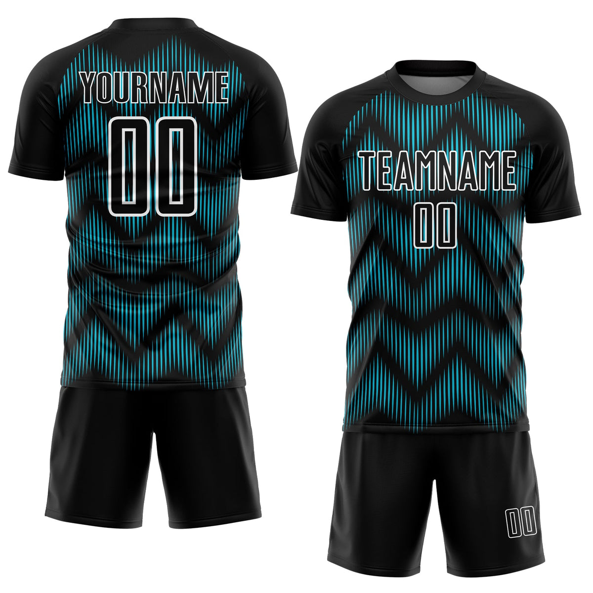 Custom Black Lakes Blue-White Line Sublimation Soccer Uniform Jersey Limited
