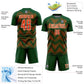 Custom Green Orange-White Line Sublimation Soccer Uniform Jersey Limited