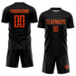 Custom Black Orange Sublimation Soccer Uniform Jersey Limited