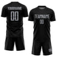 Custom Black Gray Sublimation Soccer Uniform Jersey Limited