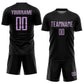 Custom Black Light Purple Sublimation Soccer Uniform Jersey Limited