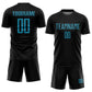 Custom Black Panther Blue Sublimation Soccer Uniform Jersey Limited