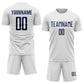 Custom White Navy Sublimation Soccer Uniform Jersey Limited
