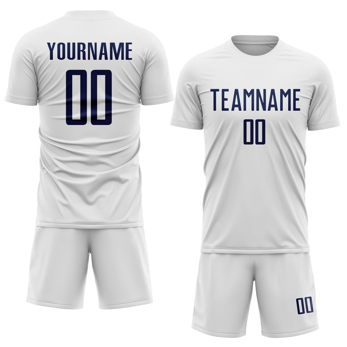 Custom White Navy Sublimation Soccer Uniform Jersey Limited