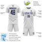 Custom White Navy Sublimation Soccer Uniform Jersey Limited