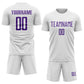 Custom White Purple Sublimation Soccer Uniform Jersey Limited