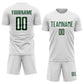 Custom White Green Sublimation Soccer Uniform Jersey Limited