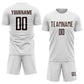 Custom White Brown Sublimation Soccer Uniform Jersey Limited