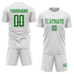 Custom White Grass Green Sublimation Soccer Uniform Jersey Limited
