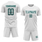 Custom White Midnight Green Sublimation Soccer Uniform Jersey Limited