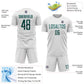 Custom White Midnight Green Sublimation Soccer Uniform Jersey Limited