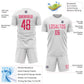 Custom White Neon Pink Sublimation Soccer Uniform Jersey Limited