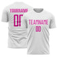 Custom White Deep Pink Sublimation Soccer Uniform Jersey