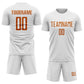 Custom White Texas Orange Sublimation Soccer Uniform Jersey Limited