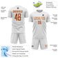 Custom White Texas Orange Sublimation Soccer Uniform Jersey Limited
