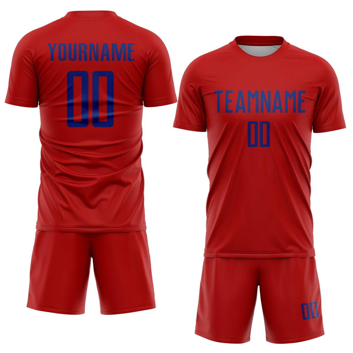 Custom Red Royal Sublimation Soccer Uniform Jersey Limited