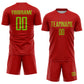 Custom Red Neon Green Sublimation Soccer Uniform Jersey Limited