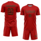 Custom Red Olive Sublimation Soccer Uniform Jersey Limited
