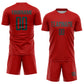 Custom Red Midnight Green Sublimation Soccer Uniform Jersey Limited