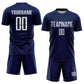 Custom Navy White Sublimation Soccer Uniform Jersey Limited