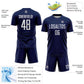 Custom Navy White Sublimation Soccer Uniform Jersey Limited