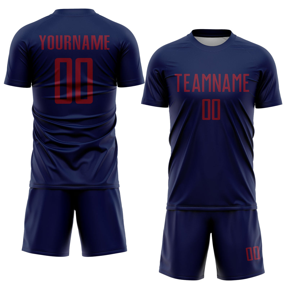 Custom Navy Crimson Sublimation Soccer Uniform Jersey Limited