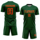 Custom Green Orange Sublimation Soccer Uniform Jersey Limited