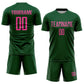 Custom Green Pink Sublimation Soccer Uniform Jersey Limited