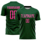 Custom Green Pink Sublimation Soccer Uniform Jersey