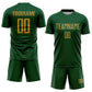 Custom Green Old Gold Sublimation Soccer Uniform Jersey Limited
