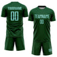 Custom Green Ice Blue Sublimation Soccer Uniform Jersey Limited