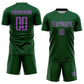 Custom Green Medium Purple Sublimation Soccer Uniform Jersey Limited