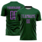 Custom Green Medium Purple Sublimation Soccer Uniform Jersey
