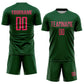 Custom Green Neon Pink Sublimation Soccer Uniform Jersey Limited