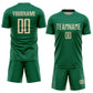Custom Kelly Green Cream Sublimation Soccer Uniform Jersey Limited