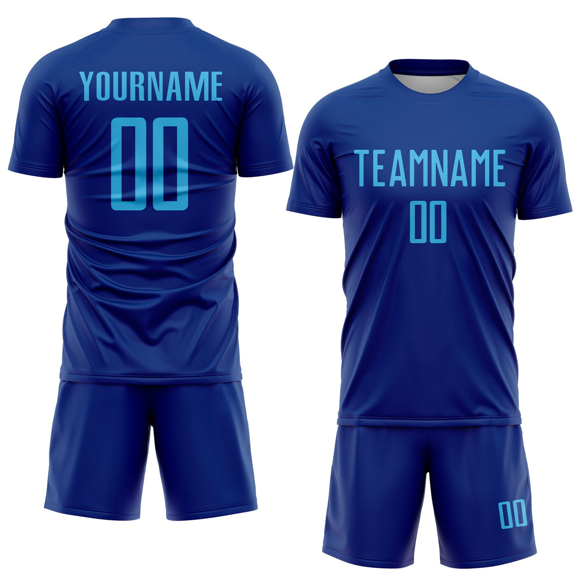 Custom Royal Sky Blue Sublimation Soccer Uniform Jersey Limited