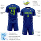 Custom Royal Neon Green Sublimation Soccer Uniform Jersey Limited